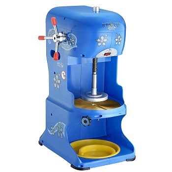 Great Northern commercial shaved ice machines with stainless steel blades.
