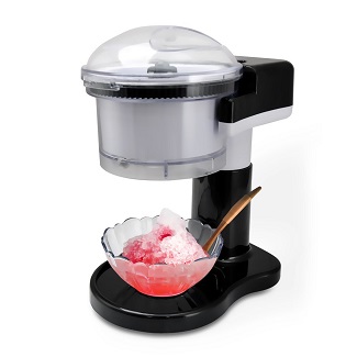 NutriChef PKIS11 Electric Ice Shaver / Snow Cone Maker Machine / Shaved Ice Maker, Black.